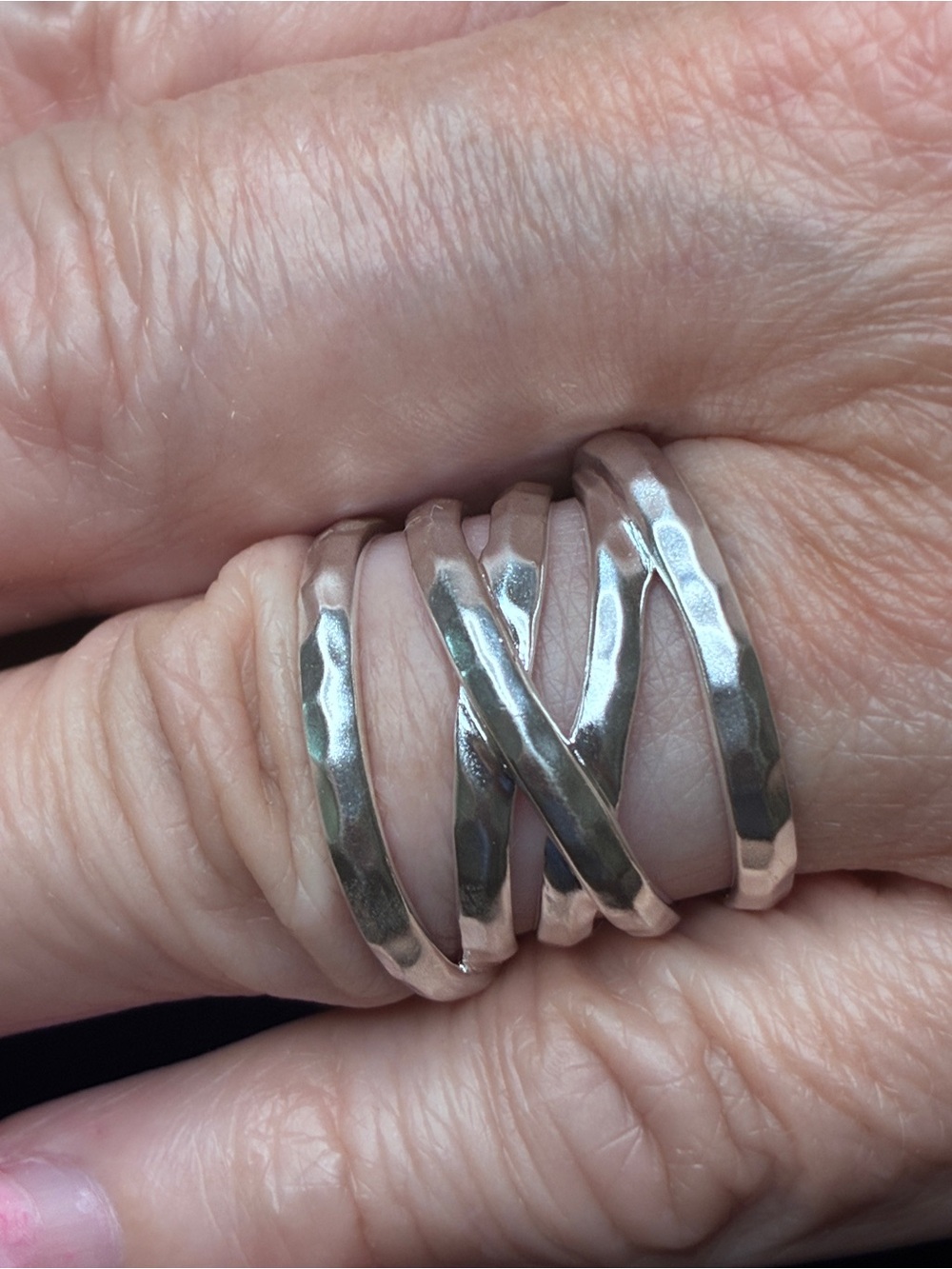 Silpada Handcrafted Multi-Band Sterling Silver Ring size 8